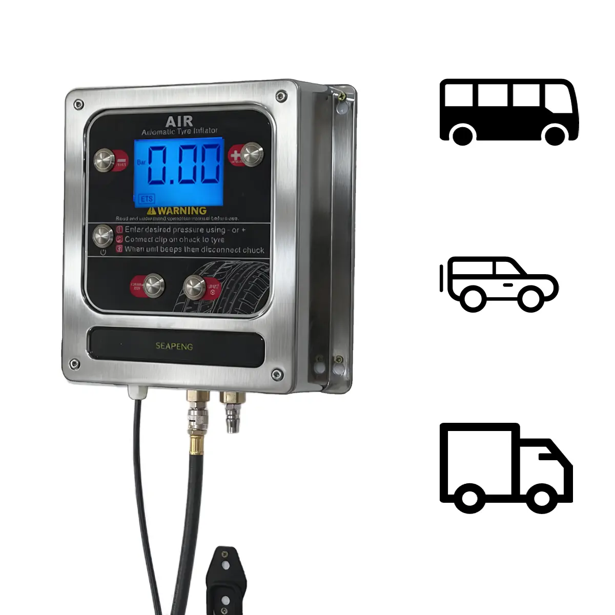SEAPENG DP-Q07B Wall-Mounted Aluminum Tire Inflator - Image 6