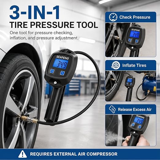 SEAPENG BW-L01 portable handheld tire pressure gauge