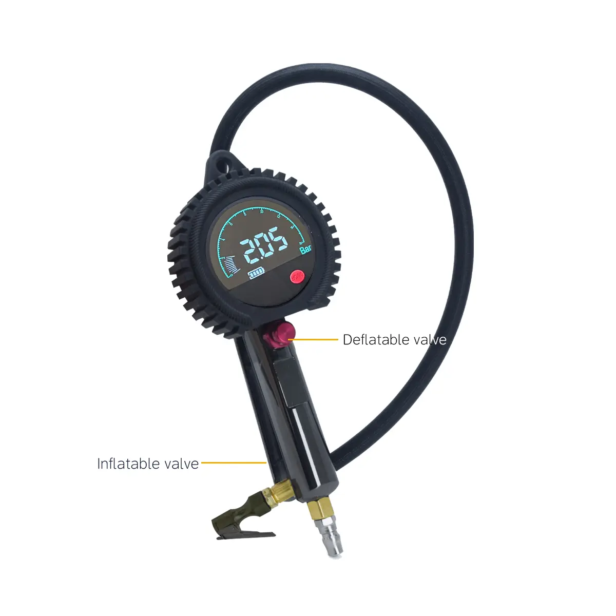 SEAPENG TB-801 Rechargeable Digital Tire Inflator Gauge, 5-230 PSI - Image 2