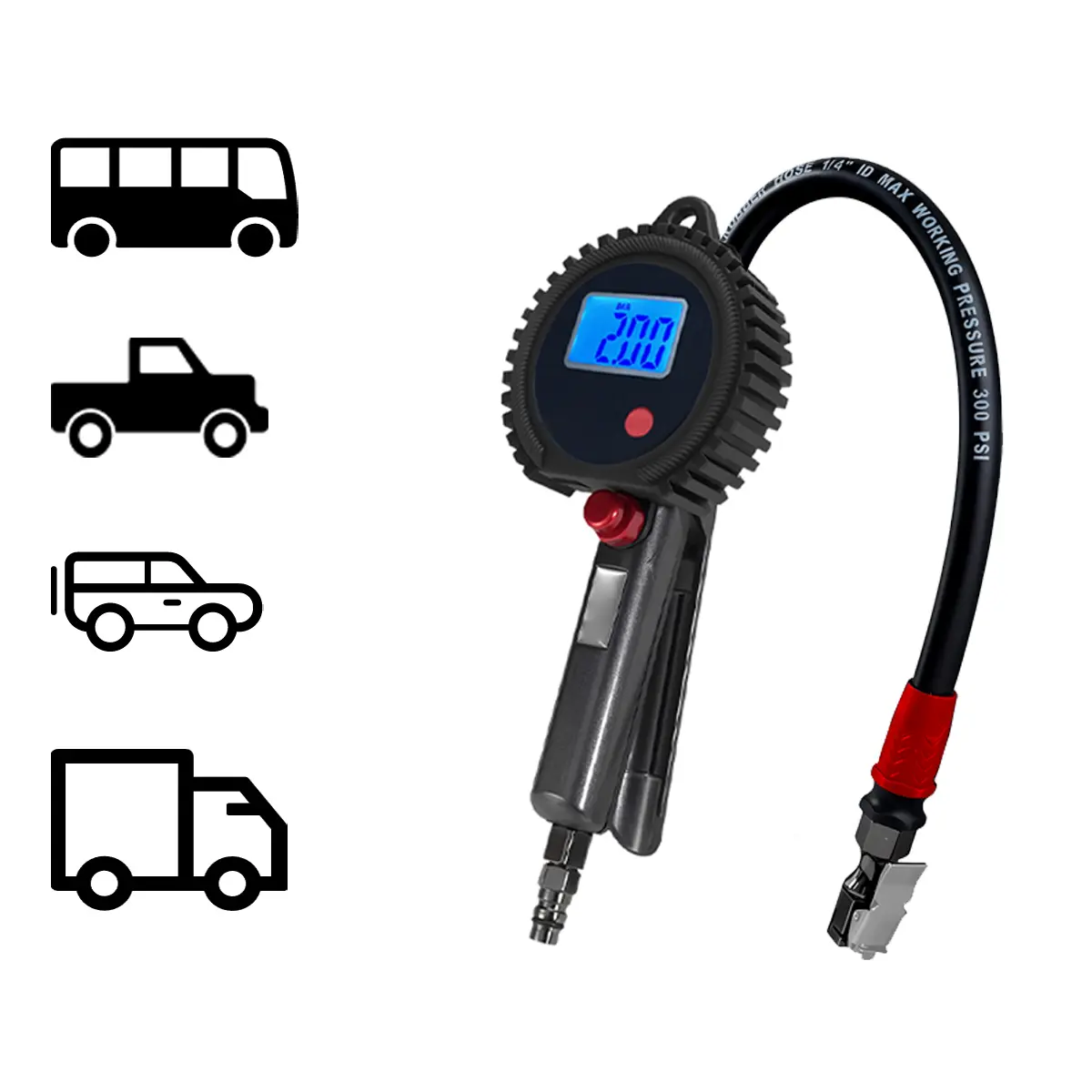 SEAPENG BW-L03C Rechargeable Tire Inflator Gauge, 5-230 PSI - Image 6