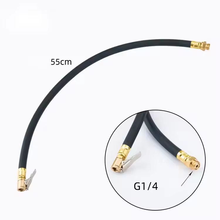 SEAPENG 520mm Soft Flexible High Pressure Tire Inflation Hose with Lock-On Air Chuck Clamp Hand Tool Rubber Silicone - Image 5