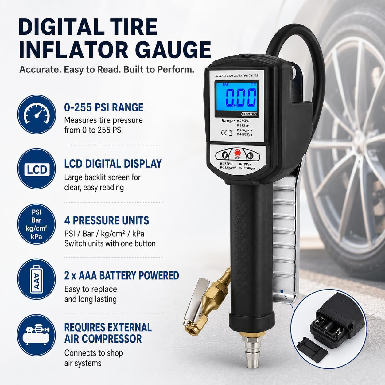 Seapeng digital tire pressure gauge