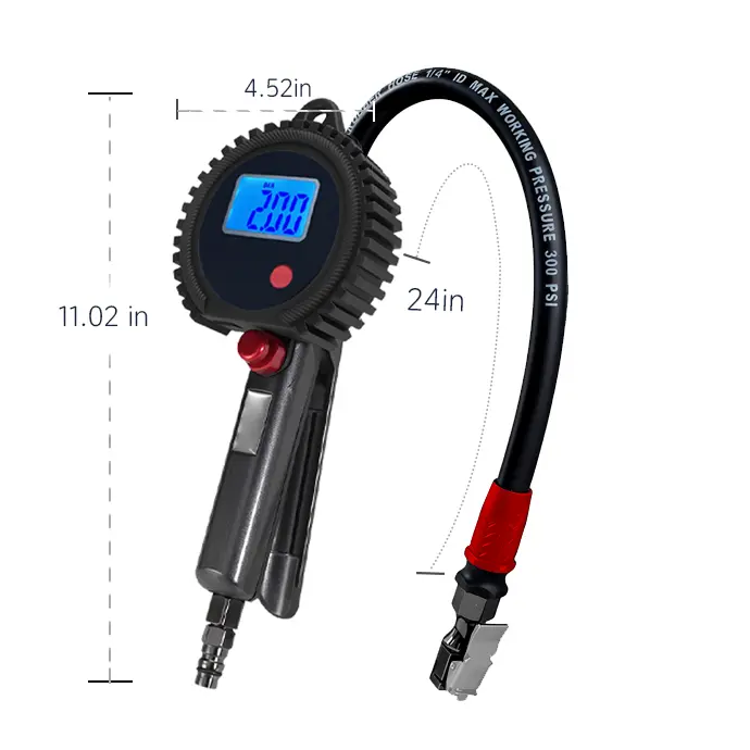 SEAPENG BW-L03C Rechargeable Tire Inflator Gauge, 5-230 PSI - Image 2