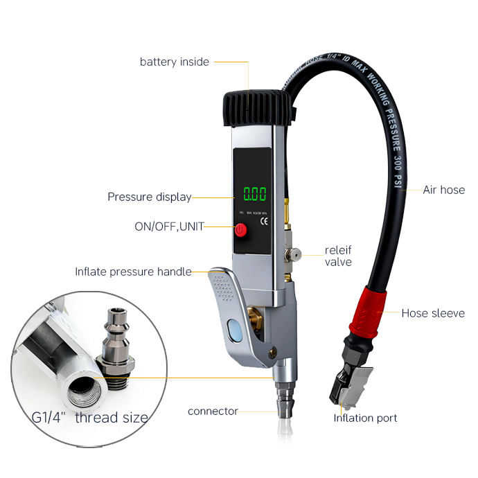 SEAPENG DP-708E Digital Tire Pressure Gauge, 5-230 PSI - Image 12
