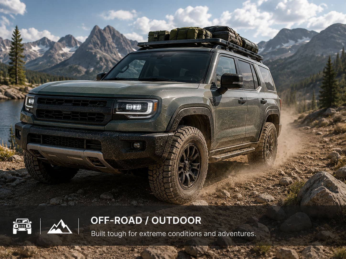 Off-road vehicle tire pressure tools outdoors